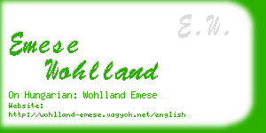 emese wohlland business card